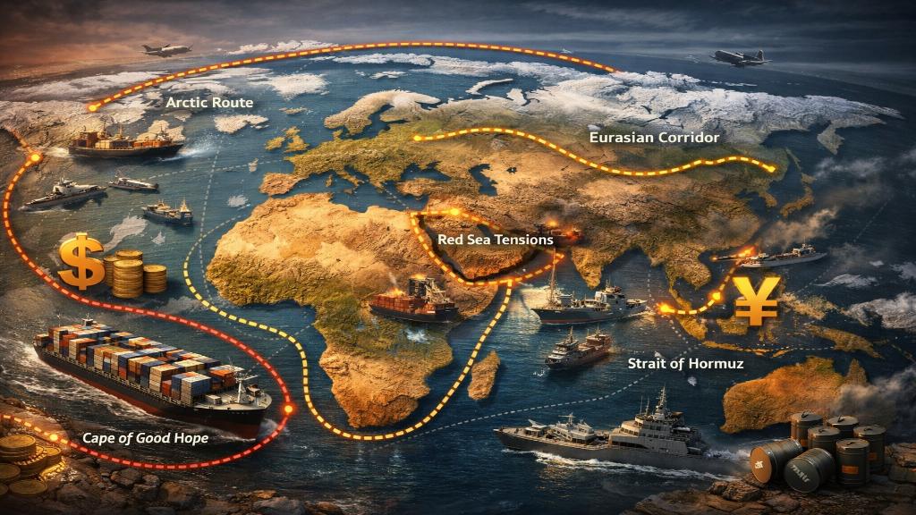 Routes commerciales mondiales et tensions géopolitiques maritimes