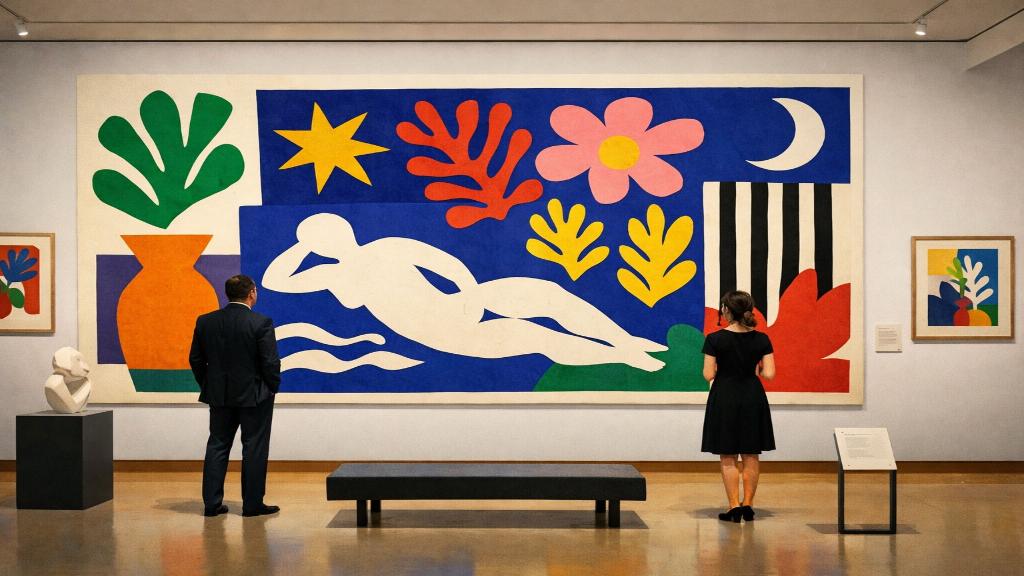Univers visuel inspiré des dernières œuvres de Matisse